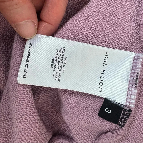 John Elliott Revolve Pink Oversized Sweatshirt Hoodie size Large - Picture 5 of 6